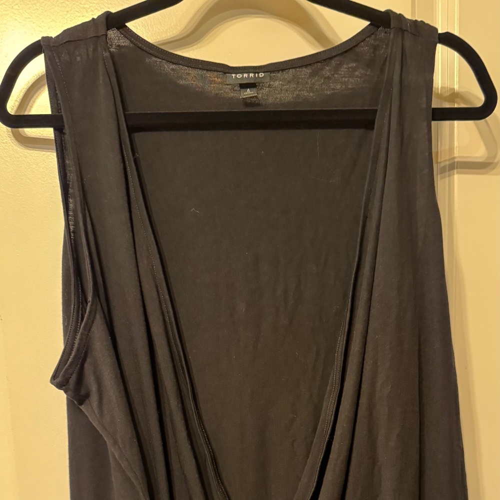 Torrid Black Wrap-Front Draped Sleeveless Top | Size 4 (4X) 🖤✨